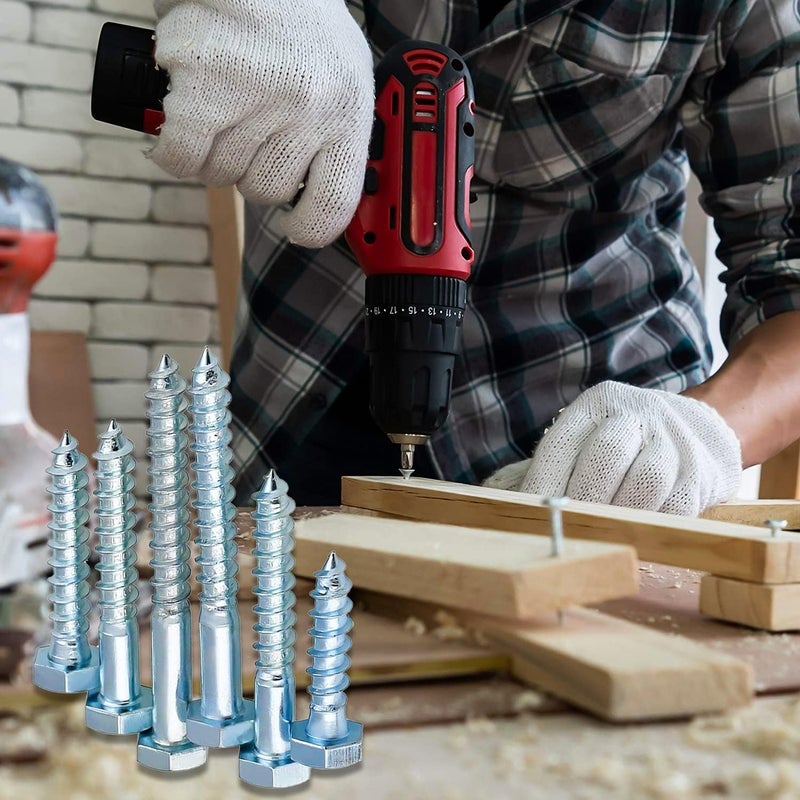 Duravel Hex Head Coach Screws with Washer & Plug for Heavy Timber and Concrete (3 Inch, 10mm) - Image 3